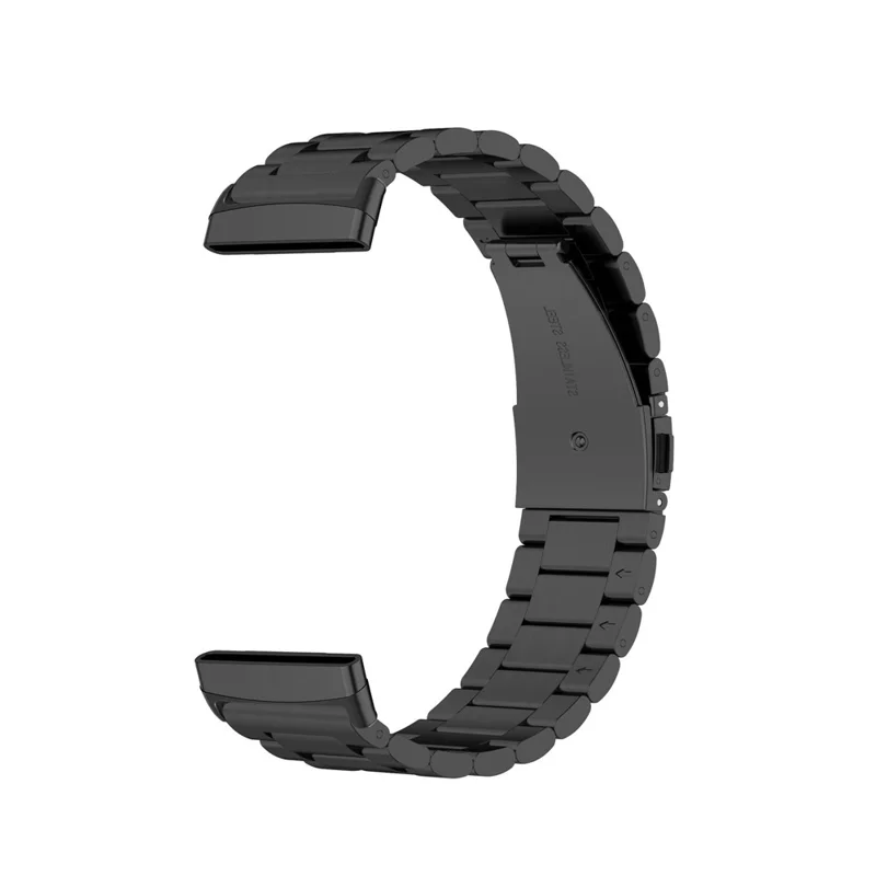 Per Fitbit Versa 4 / Versa 3 / Sense 2 / Sense Stylish 3 Beads Design Cinturino in Acciaio Inossidabile di Ricambio per Smartwatch - Nero