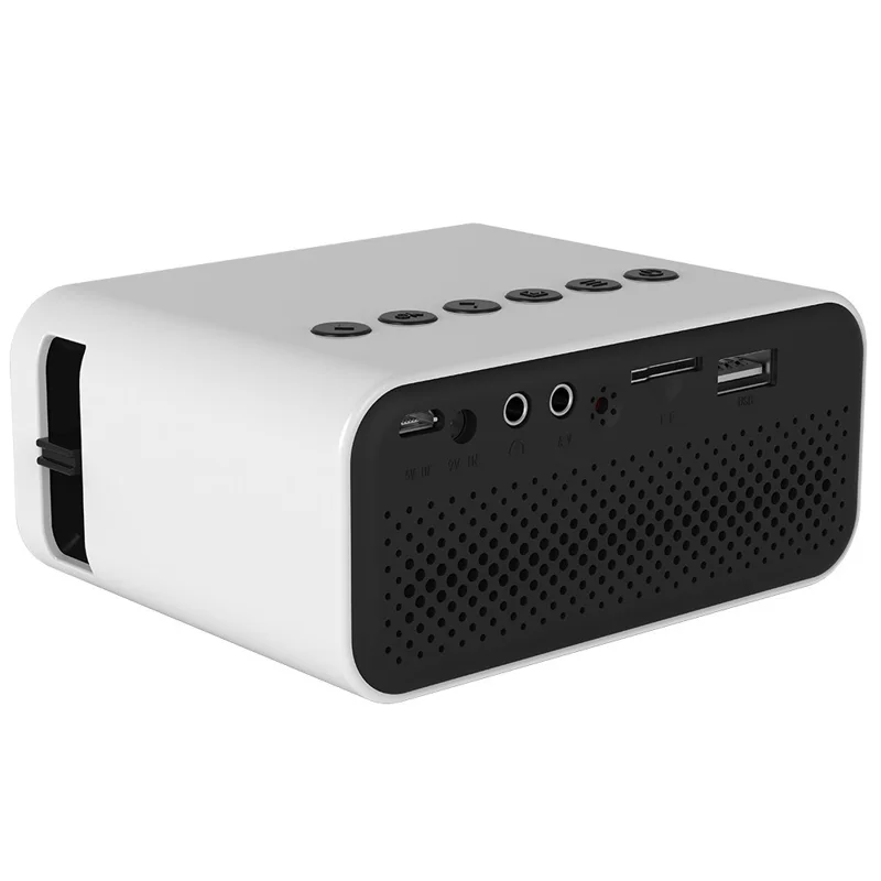 YITAN YT500 24 ANSI Mini Projector Home Theater Projector 100Inch Image Display for Phone, Laptop, Computer - White / EU Plug