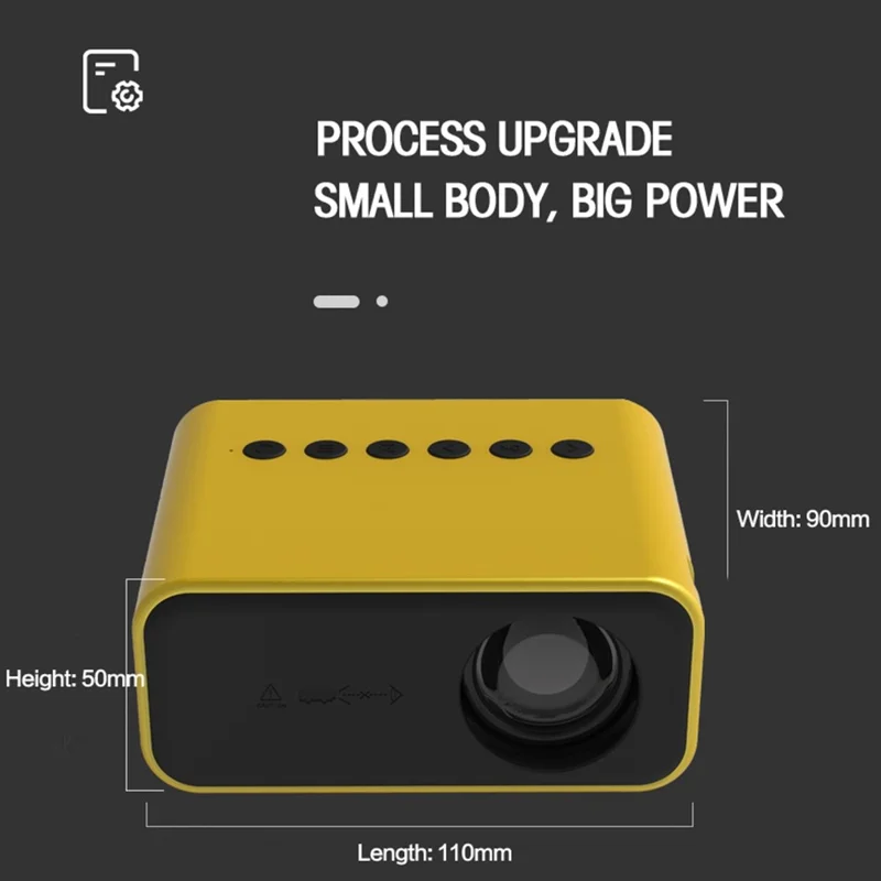 YITAN YT500 24 ANSI Mini Projector Home Theater Projector 100Inch Image Display for Phone, Laptop, Computer - White / EU Plug