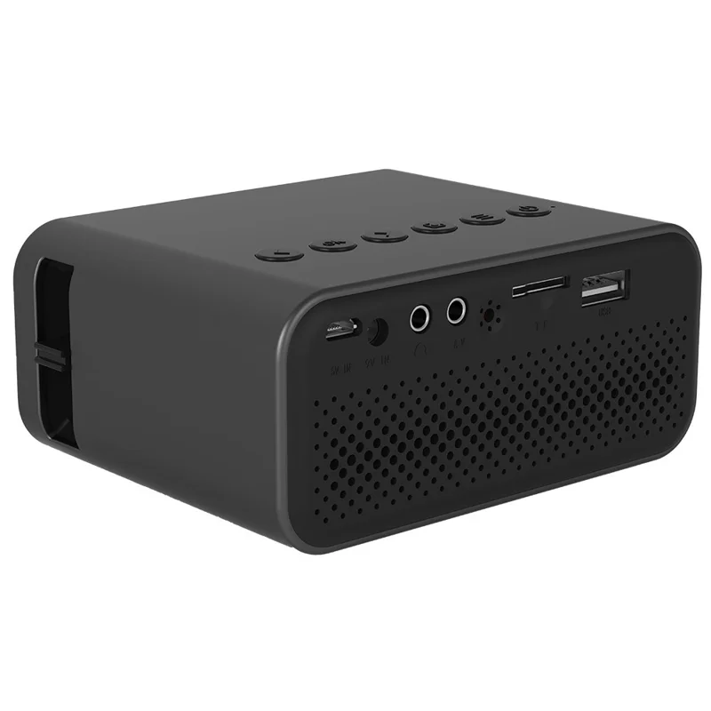 YITAN YT500 24 ANSI Mini Projector Home Theater Projector 100Inch Image Display for Phone, Laptop, Computer - Black / AU Plug