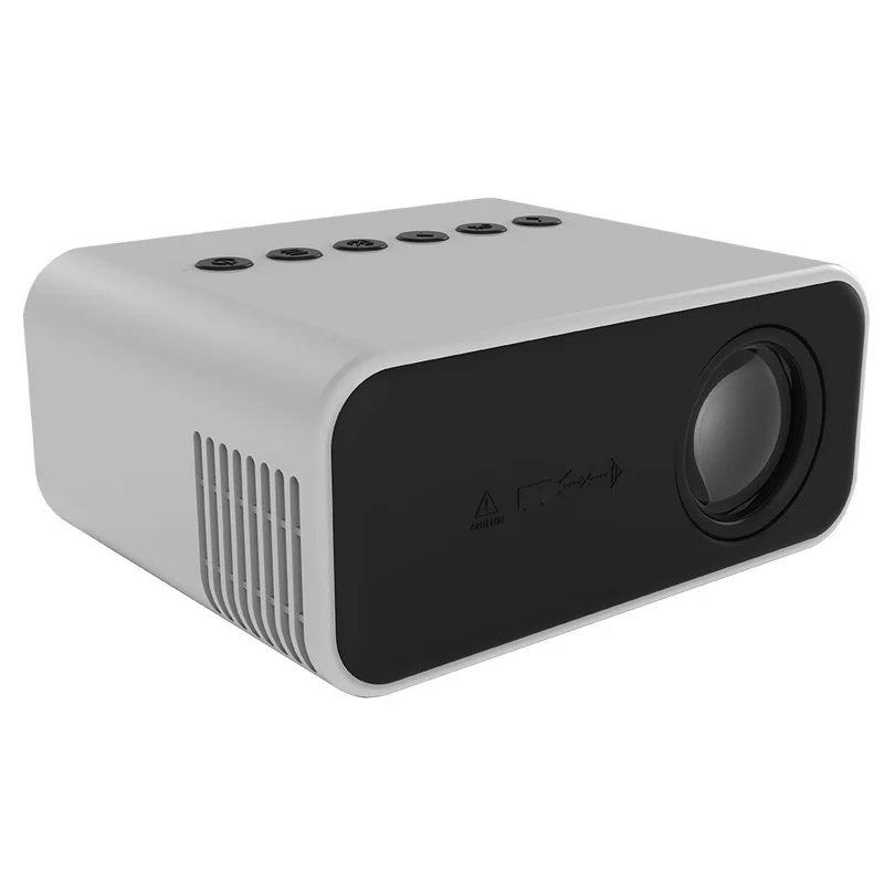 YITAN YT500 24 ANSI Mini Projektor Hjemmekino Projektor 100Tommer Billedvisning til Telefon, Laptop, Computer - Hvid / AU Stik