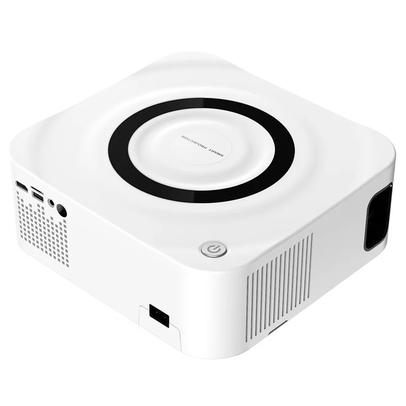 Y9 2+16G Wireless WiFi Projector 1080P Home Theater Mini Bluetooth-compatible Projector Support 200'' Projection Screen Size (White / Android) - EU Plug
