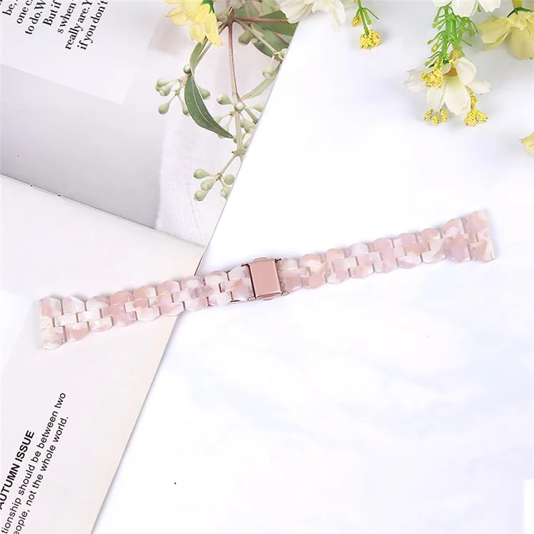 für samsung galaxy watch 5 active 40 mm / 44 mm / sieh dir 5 pro 45mm an / beobachten sie das 42 -mm -harzgurt 20mm armband armband austausch - pinke blume