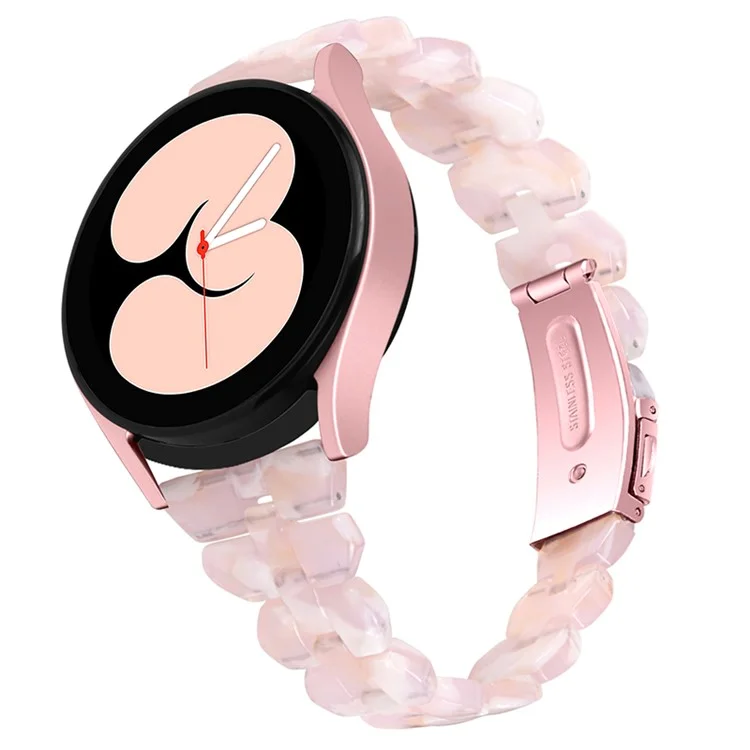 für samsung galaxy watch 5 active 40 mm / 44 mm / sieh dir 5 pro 45mm an / beobachten sie das 42 -mm -harzgurt 20mm armband armband austausch - pinke blume