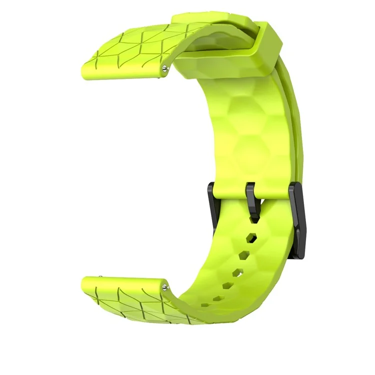 Für Samsung Galaxy Watch3 45mm / Huawei Watch GT 2 46mm / GT Runner / Garmin Forerunner 255 Uhrenarmband 22mm Fußballmuster Silikonarmband Ersatz - Lime