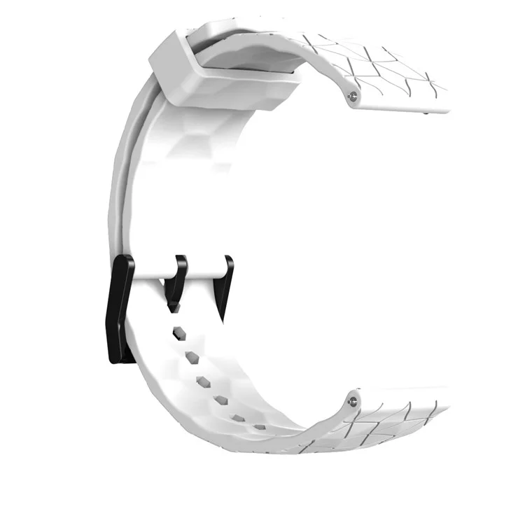 Per Samsung Galaxy Watch 5 40mm/44mm/Huawei Watch GT 42mm/46mm Cinturino in silicone a motivo calcistico 20mm Cinturino di ricambio per polso - Bianco