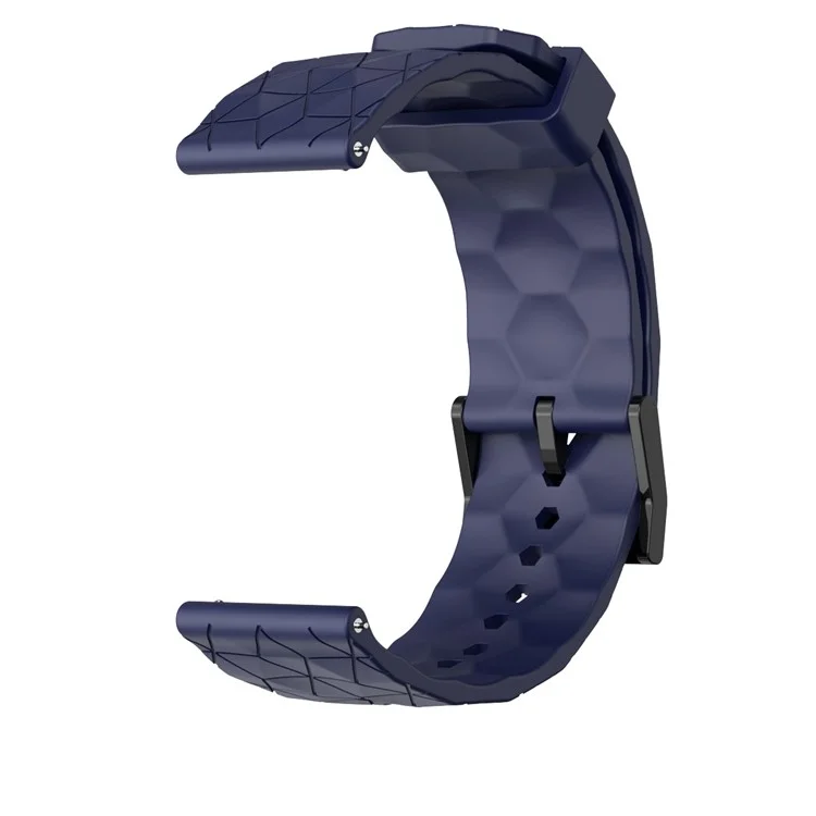 Pulseira de Silicone Padrão de Futebol para Samsung Galaxy Watch 5 40mm / 44mm / Huawei Watch GT 42mm / 46mm - Substituição de Pulseira de Pulso de 20mm - Azul Marinho