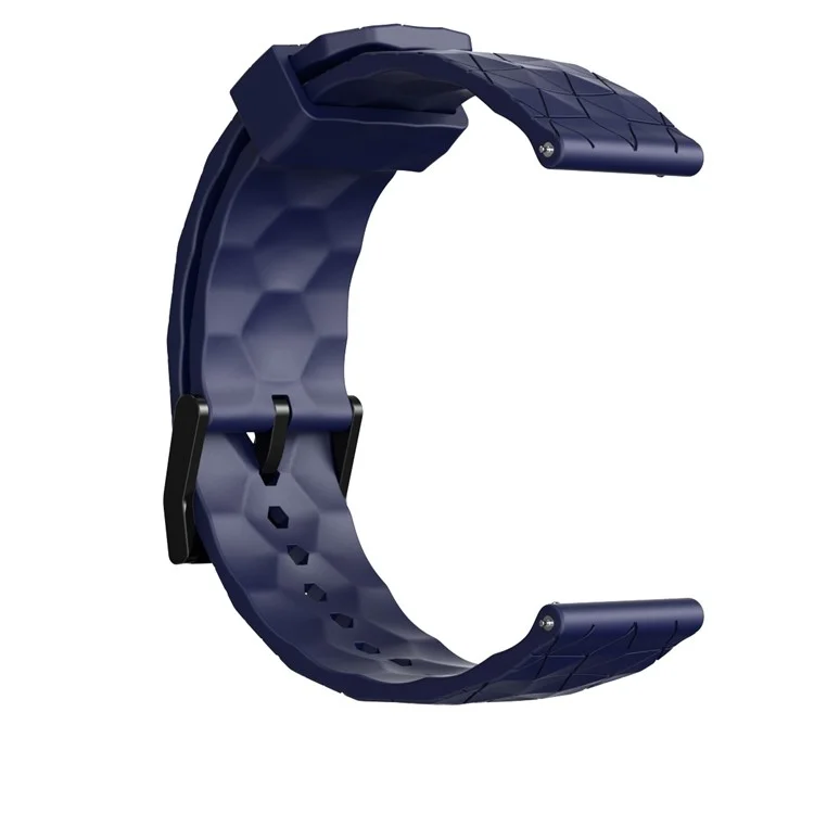 Pour Samsung Galaxy Watch 5 / Huawei Watch GT Football Pattern Silicone Watch Strap 20 mm Universal Remplacement-ground Band - Bleu Marine