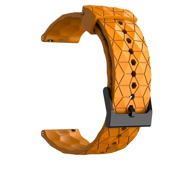 Pulseira de Silicone Estampada com Padrão de Futebol para Samsung Galaxy Watch 5 40mm/44mm/Huawei Watch GT 42mm/46mm - Substituição de 20mm em Amarelo