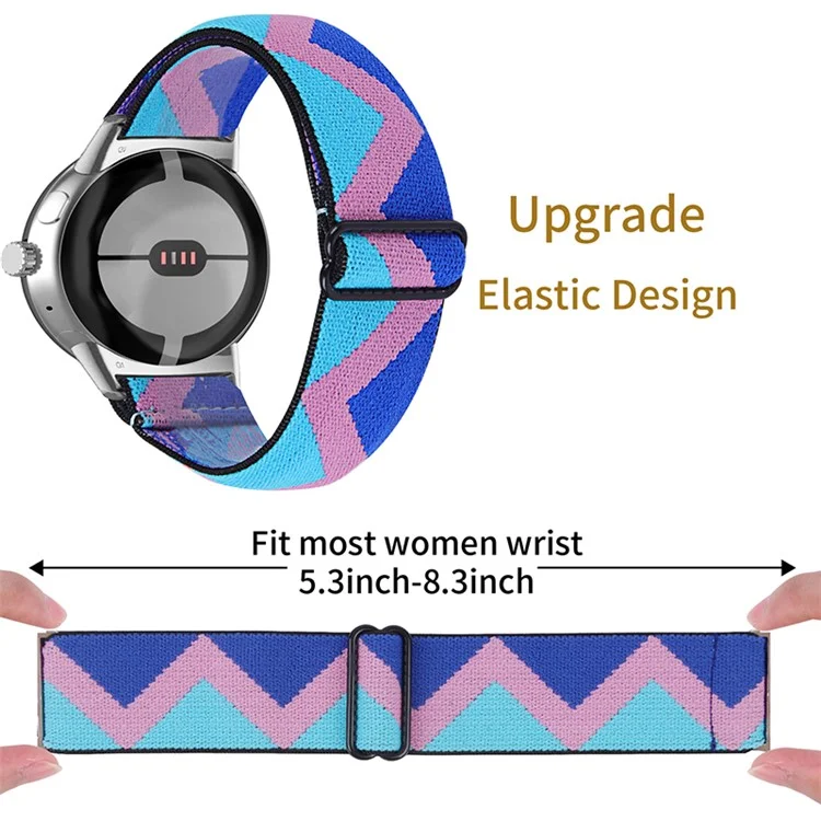 Für Google Pixel Watch Fleed Watch Band Atmungsable Handgelenksgurtersatz Durch Silberadapter - 1