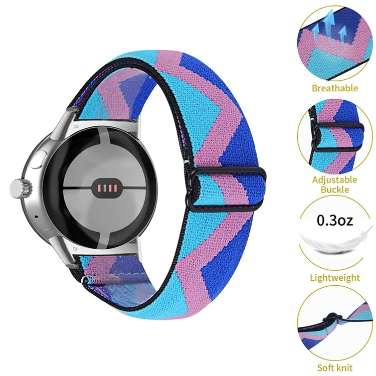 Für Google Pixel Watch Fleed Watch Band Atmungsable Handgelenksgurtersatz Durch Silberadapter - 1