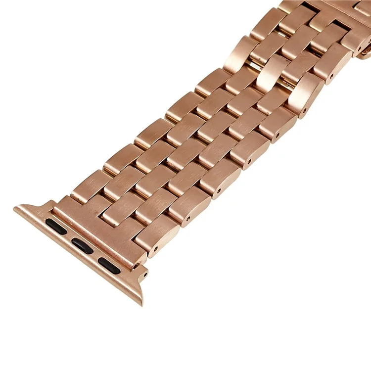 для apple watch series 8 / 7 41 мм / серия 6 / 5 / 4 / se (2022) / se 40 мм / серия 3 / 2 / 1 38 мм 5-чередовый часов. - розовое золото