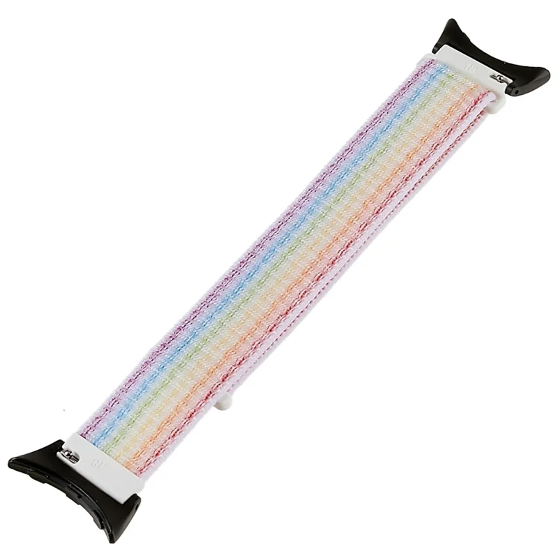 For Google Pixel Watch 3 41mm / Watch 2 / Pixel Watch Breathable Nylon Weave Strap Sport Loop Replacement Watch Band with Black Metal Connector - Multi-Color