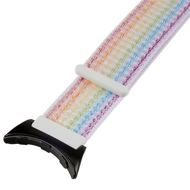 For Google Pixel Watch 3 41mm / Watch 2 / Pixel Watch Breathable Nylon Weave Strap Sport Loop Replacement Watch Band with Black Metal Connector - Multi-Color