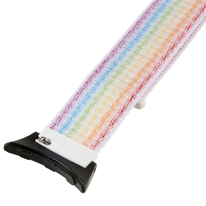 For Google Pixel Watch 3 41mm / Watch 2 / Pixel Watch Breathable Nylon Weave Strap Sport Loop Replacement Watch Band with Black Metal Connector - Multi-Color