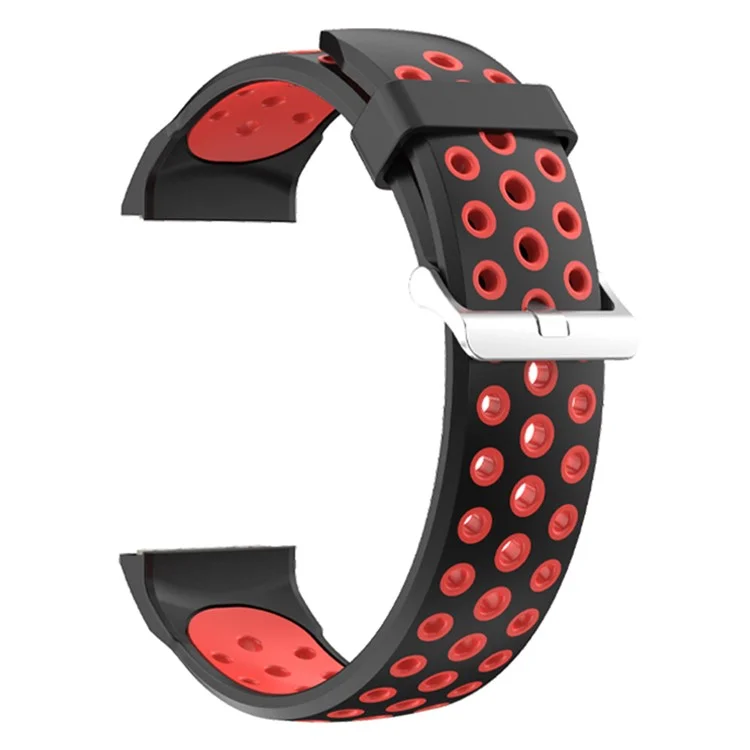 Para Huawei Watch GT Cyber ​​múltiplo Projeto Design Silicone Watch Strap Double Color Watchband - Preto / Vermelho