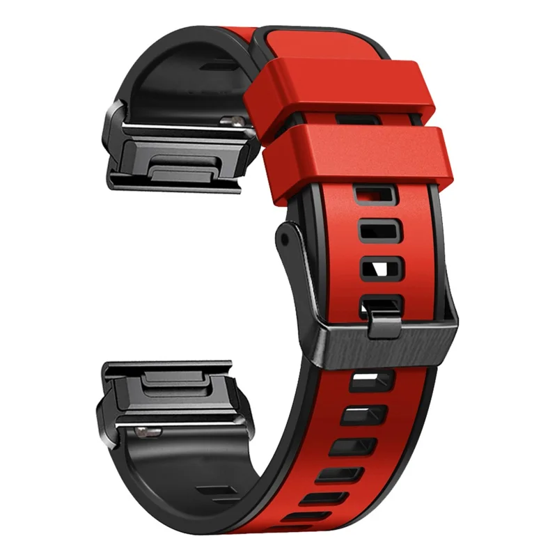 Per Garmin Descent G1 / Orologio Instinct 2 Sostituzione del cinturino dell'orologio Rilascio rapido Cinturino per orologio in silicone bicolore - Rosso / Nero