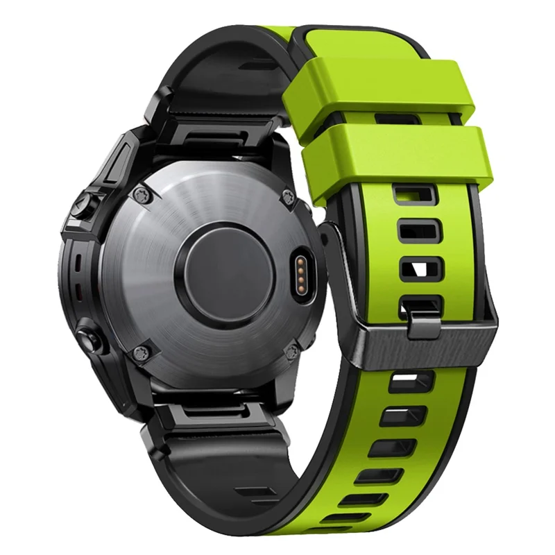 Для замены ремешка Garmin Descent G1 / Instinct 2 Watch - Быстросъемный двухцветный силиконовый ремешок для часов - Lime / Black
