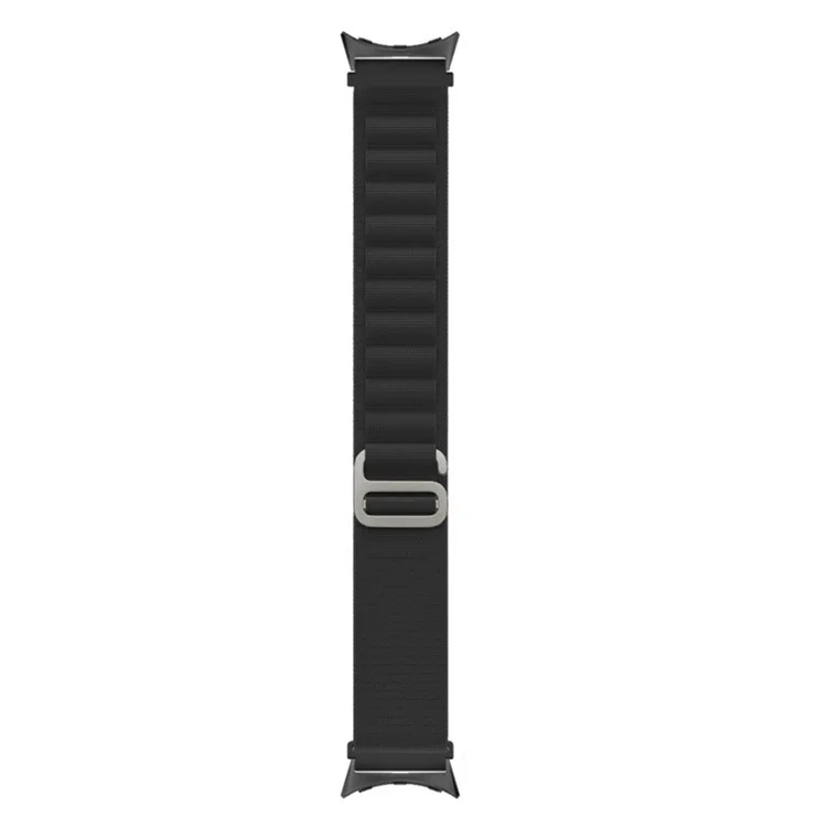 For Google Pixel Watch 3 41mm / Watch 2 / Pixel Watch Nylon Sport Wrist Strap Metal G-Hook Adjustable Watch Band with Black Connector - Black