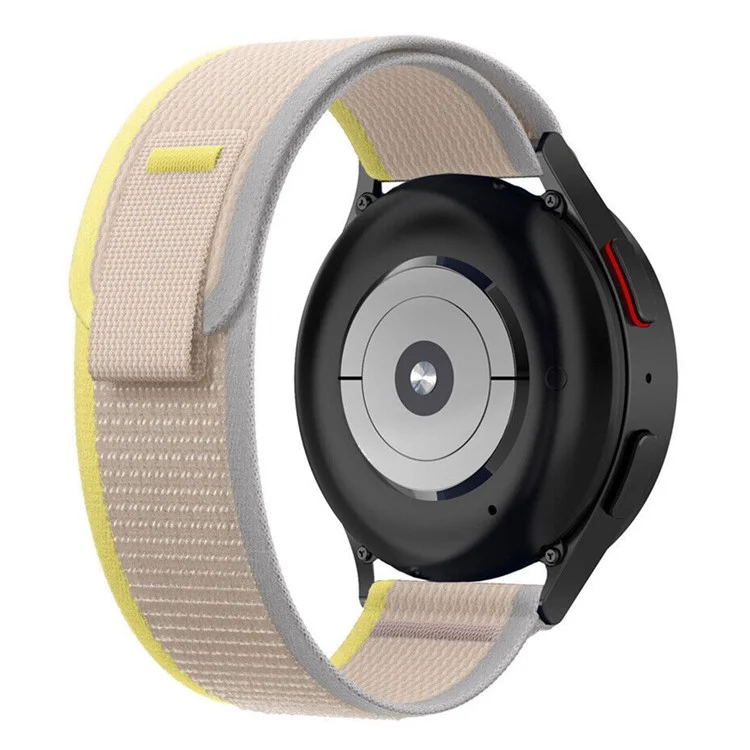 For Garmin Forerunner 255S / Venu 2S 18mm Nylon Band Sport Trail Loop Adjustable Watch Strap - Beige