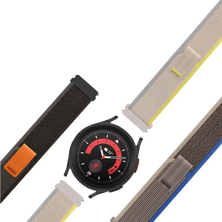 For Garmin Forerunner 255S / Venu 2S 18mm Nylon Band Sport Trail Loop Adjustable Watch Strap - Beige