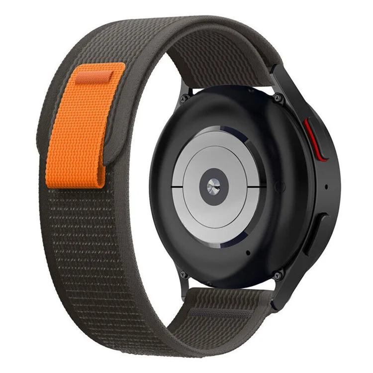 For Garmin Forerunner 255S / Venu 2S 18mm Nylon Band Sport Trail Loop Adjustable Watch Strap - Black  /  Grey