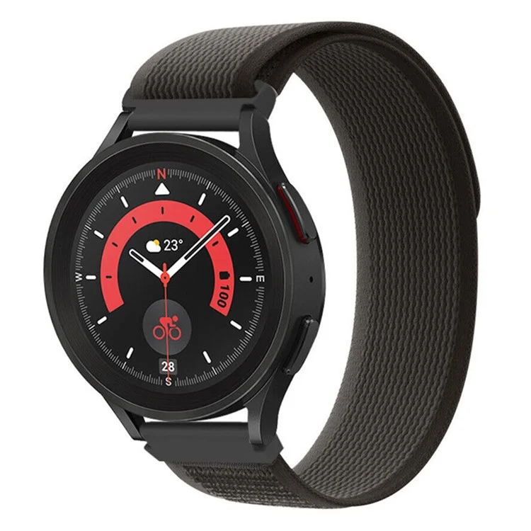 For Garmin Forerunner 255S / Venu 2S 18mm Nylon Band Sport Trail Loop Adjustable Watch Strap - Black  /  Grey