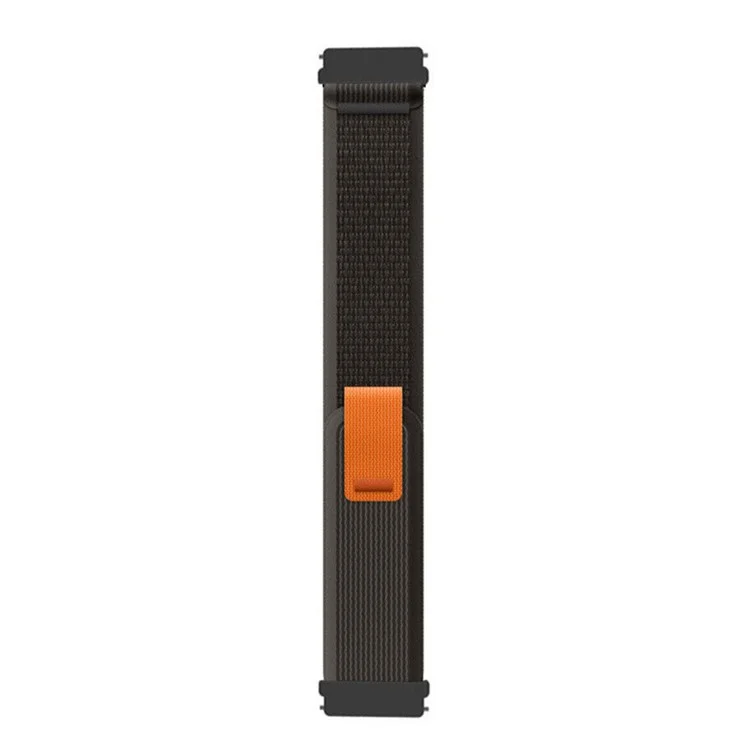 For Garmin Forerunner 255S / Venu 2S 18mm Nylon Band Sport Trail Loop Adjustable Watch Strap - Black  /  Grey