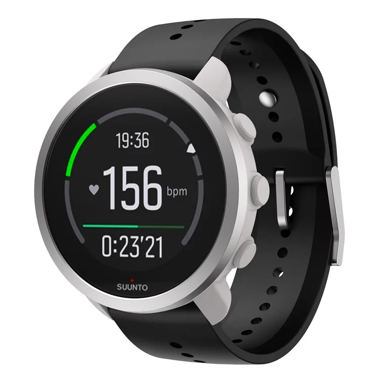 Für Garmin Vivoactive 4 / Garmin Venu 2 Universal 22 mm Weiches Silikon -uhrenband -gurtersatz Mit Stahlschnalle - Schwarz