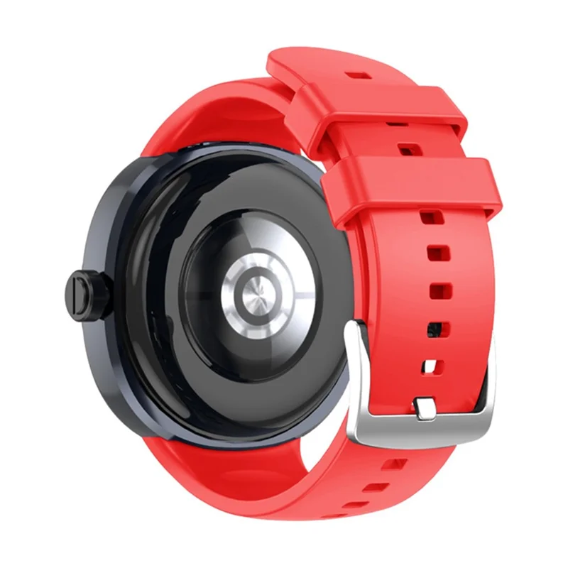 For Huawei Watch GT Cyber Silicone Watch Band Waterproof Soft Replacement Strap with Stainless Steel Buckle - Red