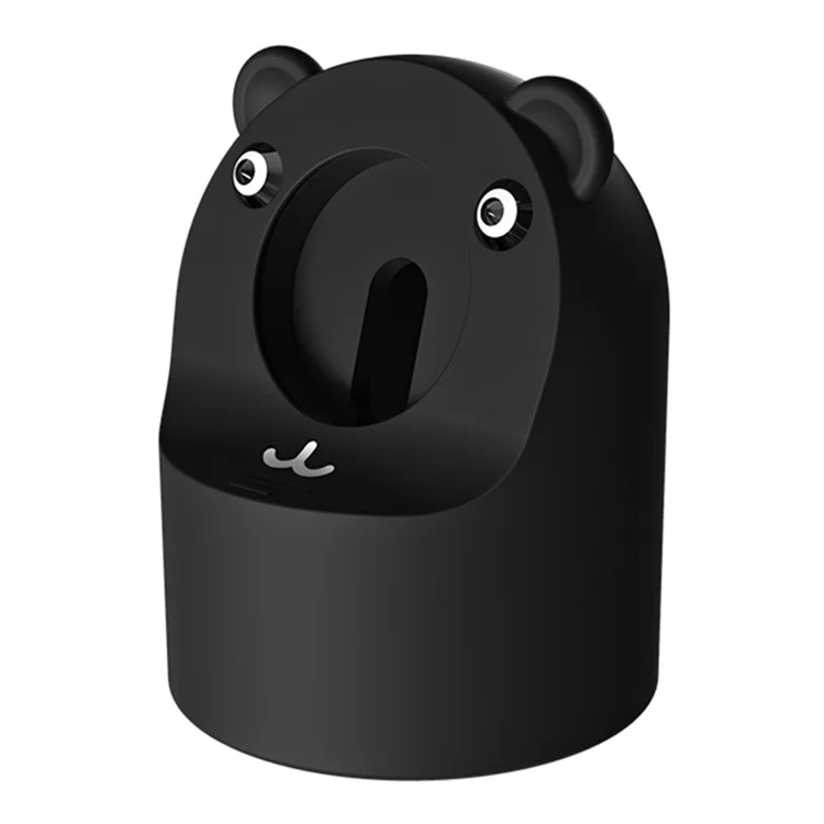 For Apple Watch Cute Bear Charger Holder Smart Watch Silicone Charging Stand Base - Black