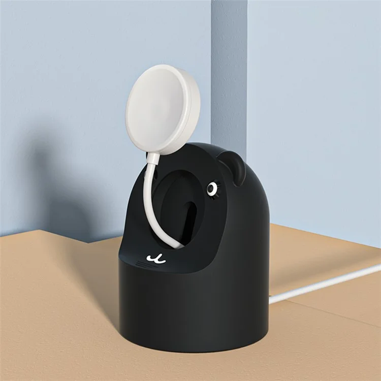 Per Apple Watch Cute Bear Caricatore Supporto Smart Watch Silicone Ricarica Base - Nero