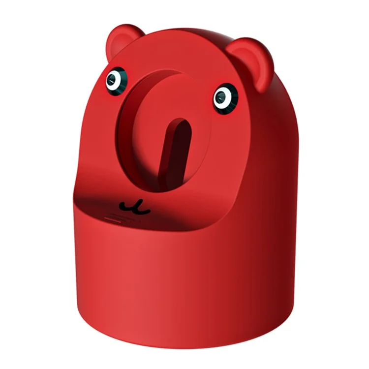 For Apple Watch Cute Bear Charger Holder Smart Watch Silicone Charging Stand Base - Red