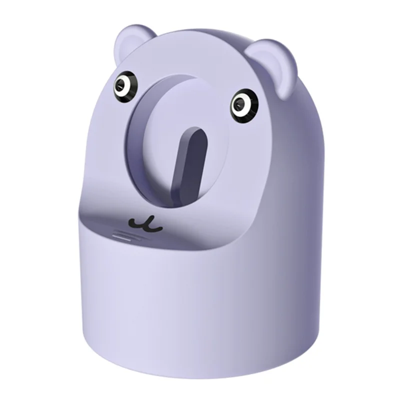 For Apple Watch Cute Bear Charger Holder Smart Watch Silicone Charging Stand Base - Purple