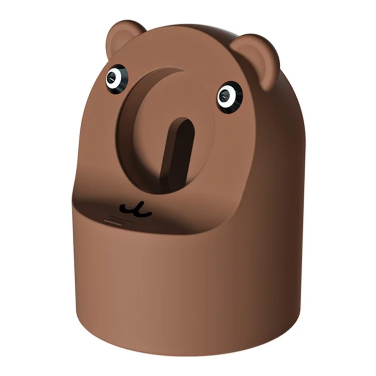Pour Apple Watch Cute Bear Chargeur Support Smart Watch Silicone Charging Stand Base - Brun
