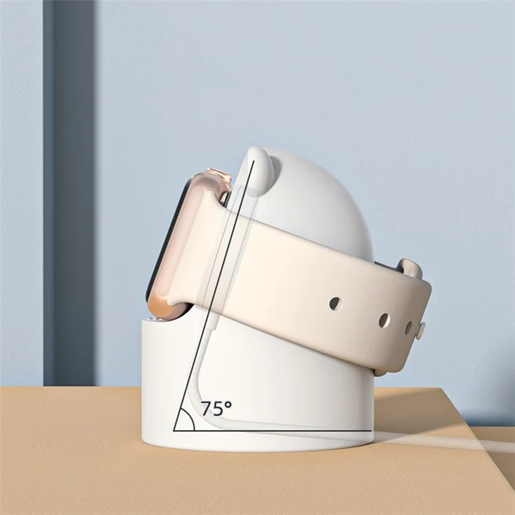 Pour Apple Watch Cute Bear Chargeur Support Smart Watch Silicone Charging Stand Base - Brun