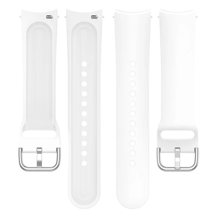 22mm Arc-shaped Watchband for Xiaomi Watch S2  /  S1  /  S1 Pro, Adjustable Silicone Wrist Strap with Metal Buckle - White