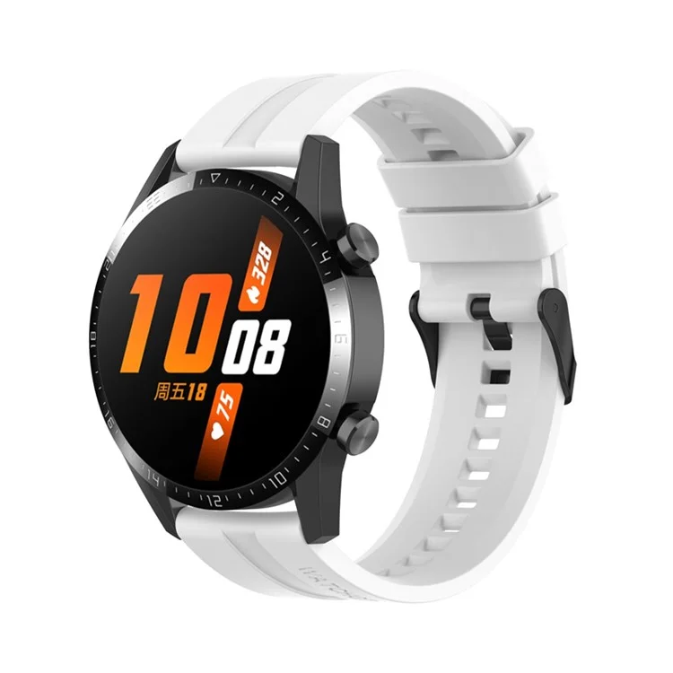 22mm Silicone Smart Watch Bands for Huawei Watch Buds / Watch 3 Pro New, Wrist Strap Watchband Replacement - White