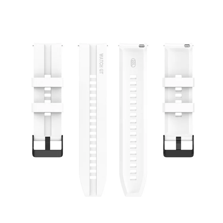 22mm Silicone Smart Watch Bands for Huawei Watch Buds / Watch 3 Pro New, Wrist Strap Watchband Replacement - White