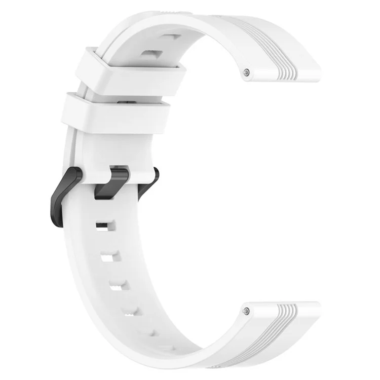 22mm Sport Style Smart Watch Bands for Huawei Watch GT3 SE / Watch GT, Textured Silicone Wrist Strap Watchband Replacement - White