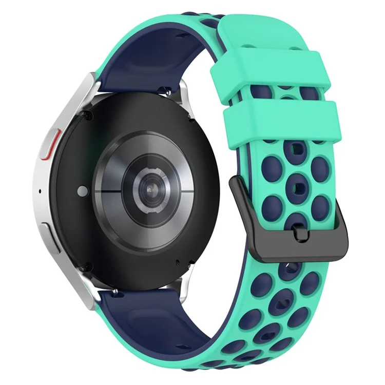 22mm Smart Watch Bands for Huawei Watch Buds / GT2 / GT / GT2 Pro / Garmin Vivoactive 4 / Forerunner 255, Dual Color Universal Silicone Watchband - Teal Midnight Blue