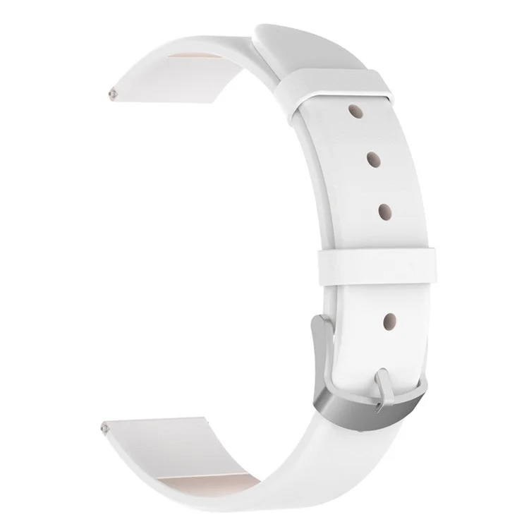 Pour Keep B4 Leather Watch Band 16 mm Strape de Remplacplacement Soille Alification du Blique Avec Boucle en Acier Inoxydable - Blanche
