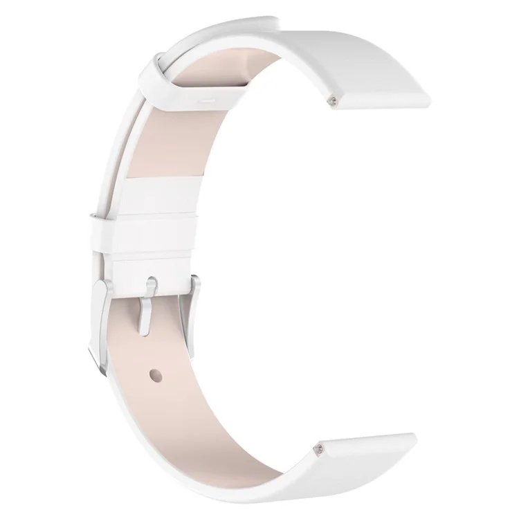 Pour Keep B4 Leather Watch Band 16 mm Strape de Remplacplacement Soille Alification du Blique Avec Boucle en Acier Inoxydable - Blanche