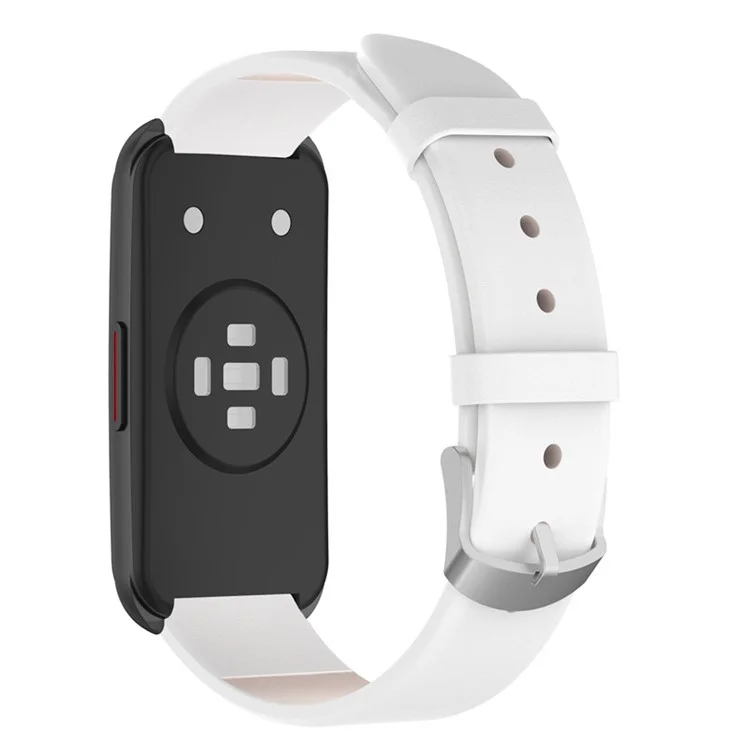 Pour Keep B4 Leather Watch Band 16 mm Strape de Remplacplacement Soille Alification du Blique Avec Boucle en Acier Inoxydable - Blanche
