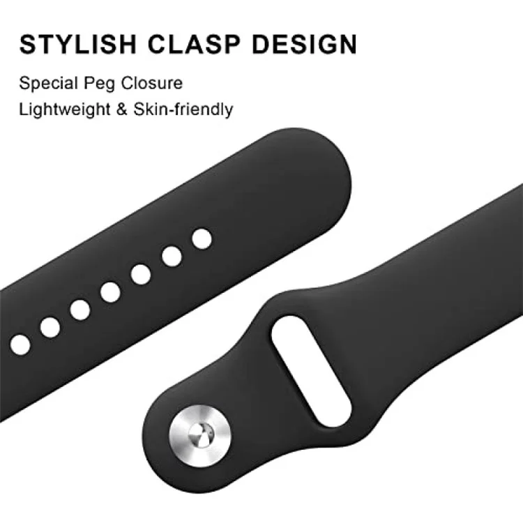 Pour Google Pixel Watch 3 41mm / Watch 2 / Pixel Watch Silicone Sport Watch Band Quick Release Breathable Strap Wristband - Noir
