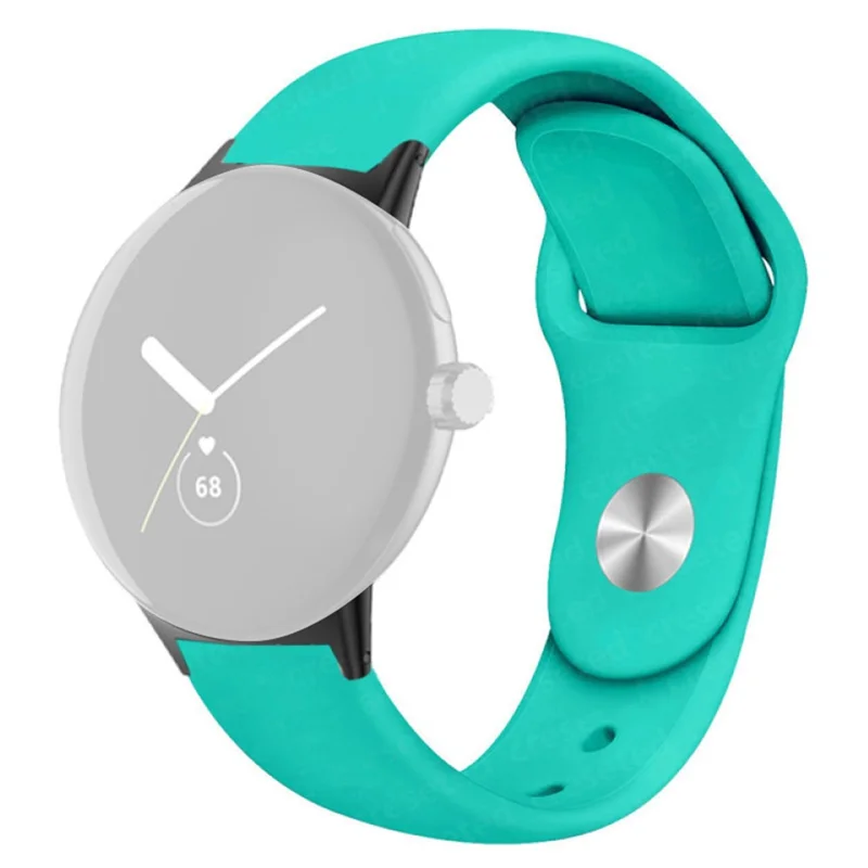 For Google Pixel Watch 3 41mm / Watch 2 / Pixel Watch Silicone Sport Watch Band Quick Release Breathable Strap Wristband - Mint Green