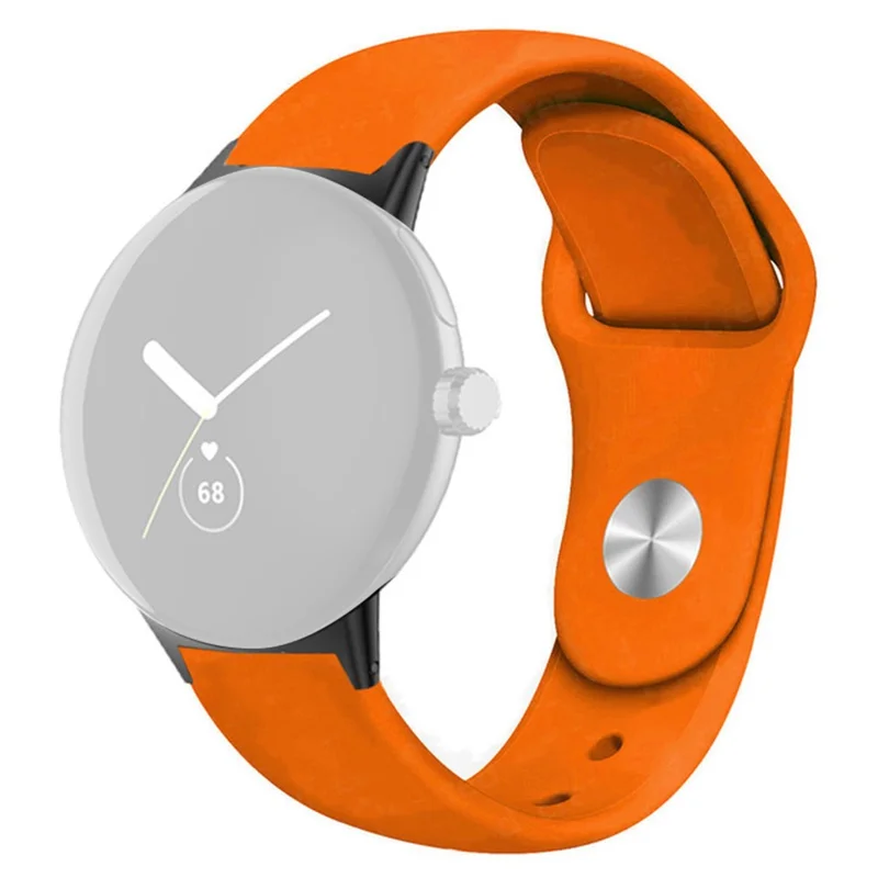 Bande de montre en silicone pour Google Pixel Watch 3 41 mm / Watch 2 / Pixel Watch, bracelet sport respirant à fixation rapide - Orange