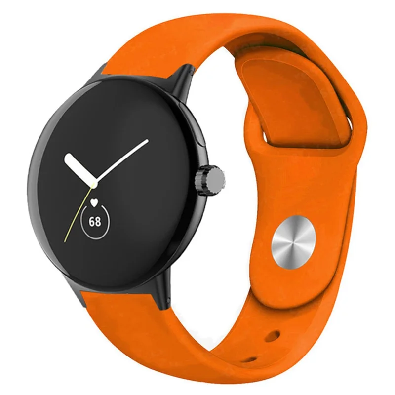 Bande de montre en silicone pour Google Pixel Watch 3 41 mm / Watch 2 / Pixel Watch, bracelet sport respirant à fixation rapide - Orange