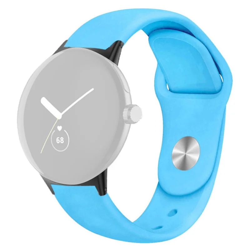For Google Pixel Watch 3 41mm / Watch 2 / Pixel Watch Silicone Sport Watch Band Quick Release Breathable Strap Wristband - Sky Blue