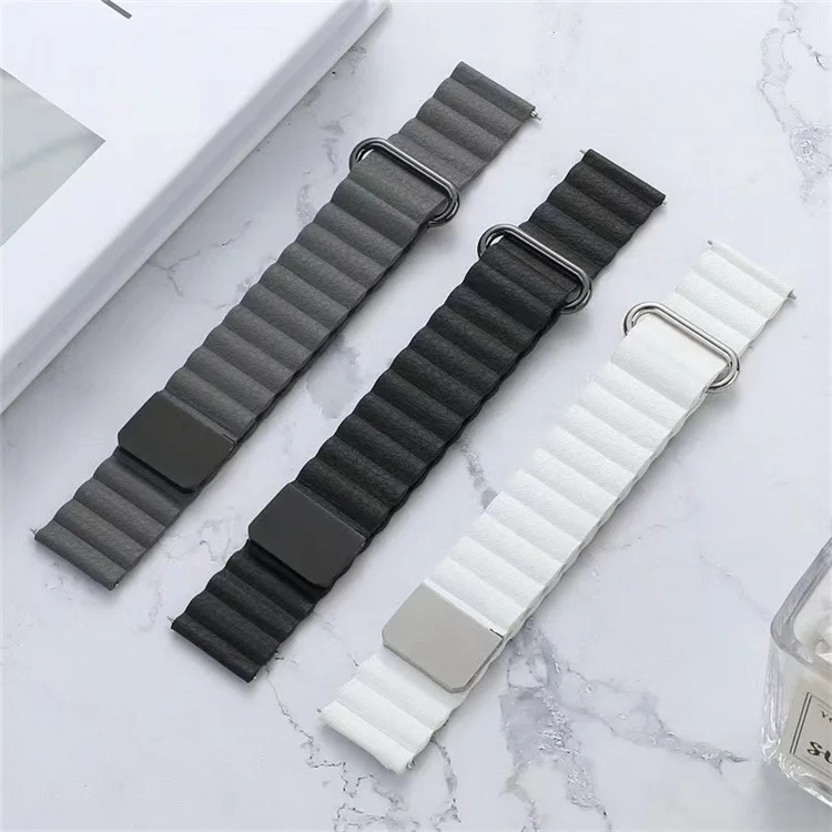 Magnetic Buckle Watch Band for Google Pixel Watch 2 / Pixel Watch Genuine Leather Watch Strap Quick Release Watchband - Khaki
